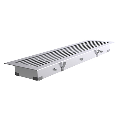 Aluminium bar grille for floor mounting