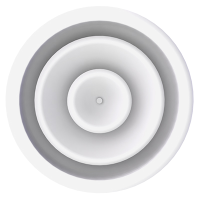 Round ceiling diffuser with adjustable core