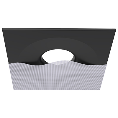 Perforated ceiling diffuser with strong coanda effect