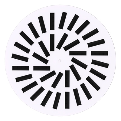 Circular swirl diffuser with adjustable air pattern